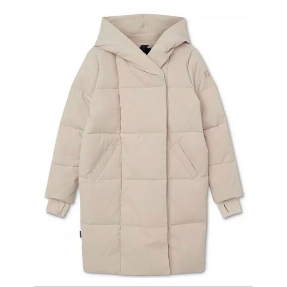 Frank & Oak Jackets & Blazers - Frank & Oak The Corduroy Comfort Hygge Insulated Puffer Coat Slate Cream XL